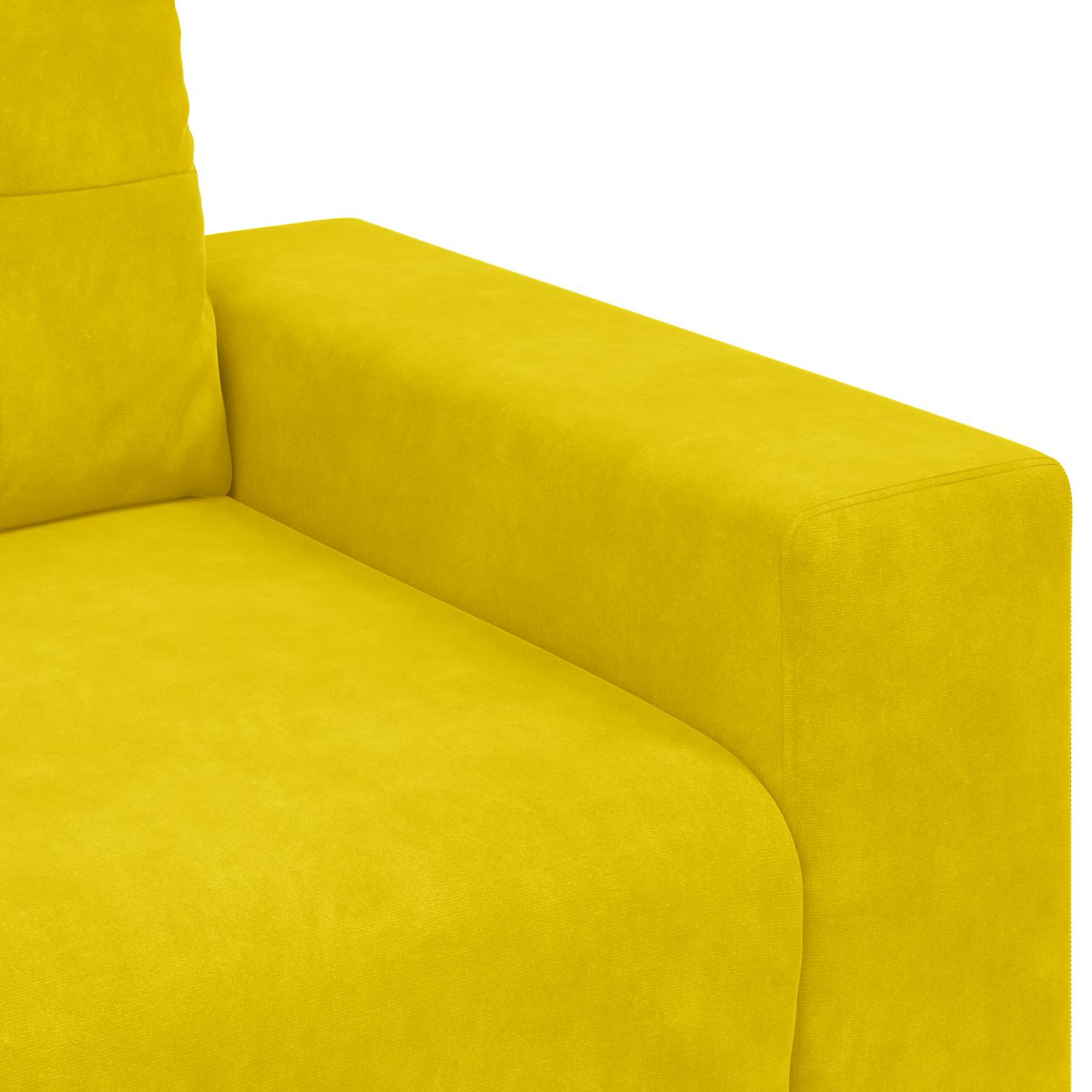 Sofa 3 places Jaune 220 cm Velours