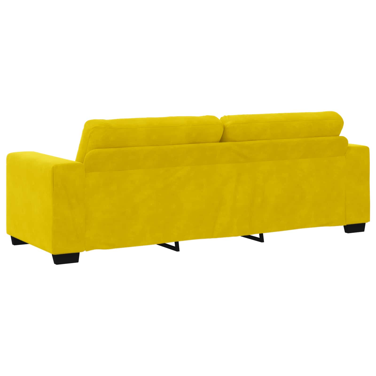 Sofa 3 places Jaune 220 cm Velours