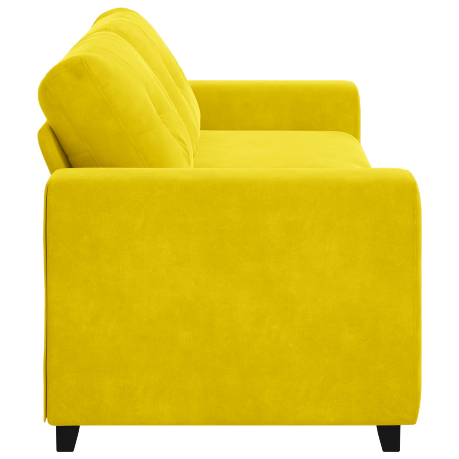 Sofa 3 places Jaune 220 cm Velours