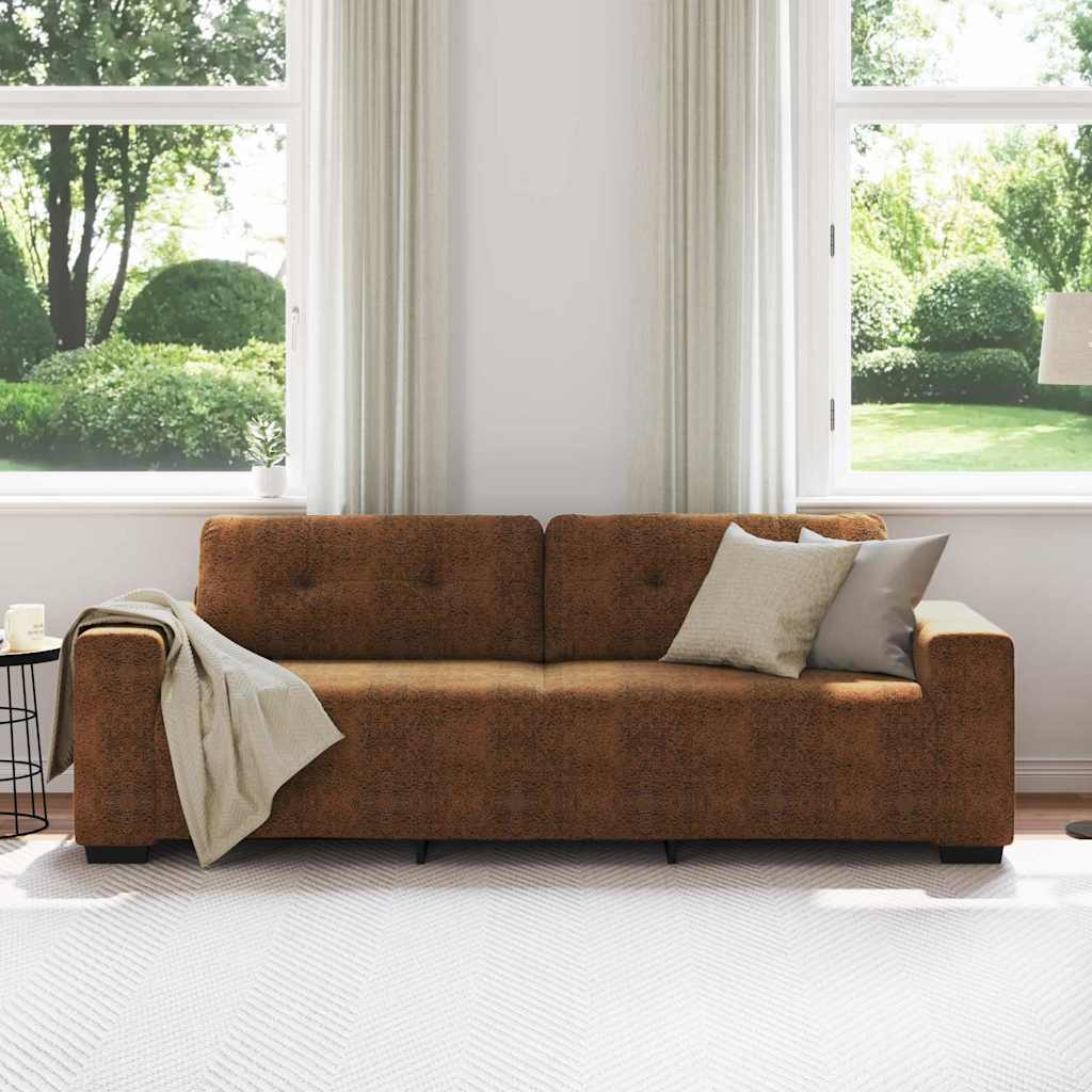 Sofa 3 places Marron 220 cm Simili cuir