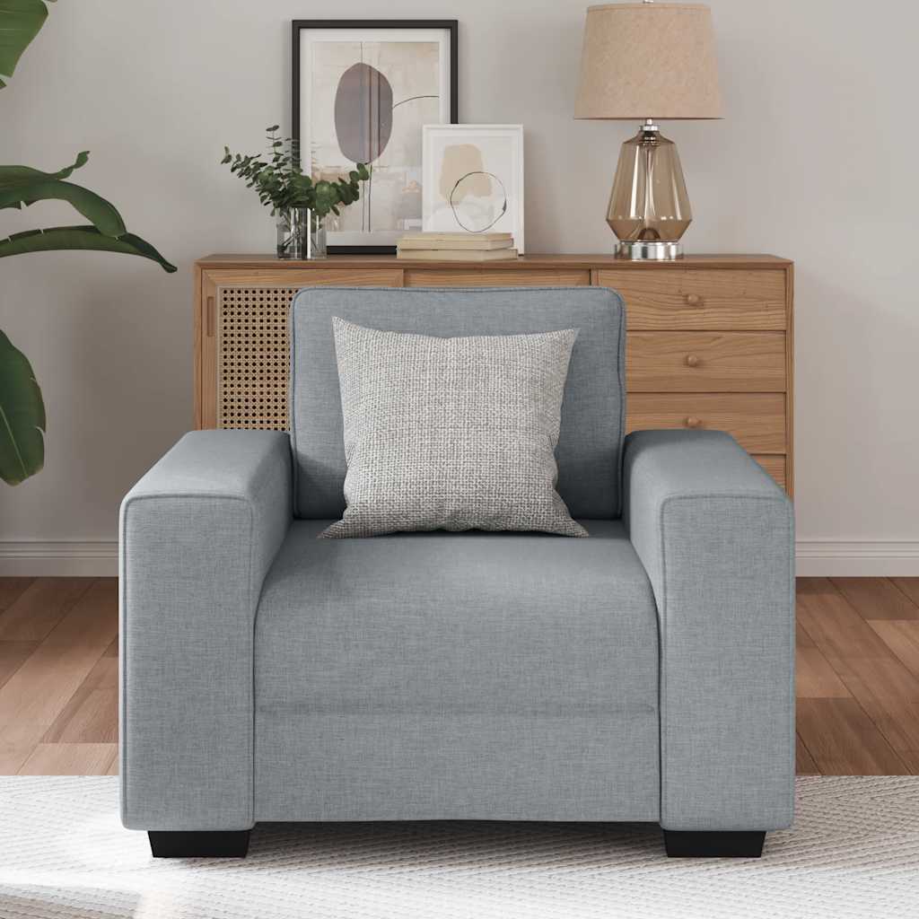 Fauteuil gris clair 60 cm tissu - XIOS