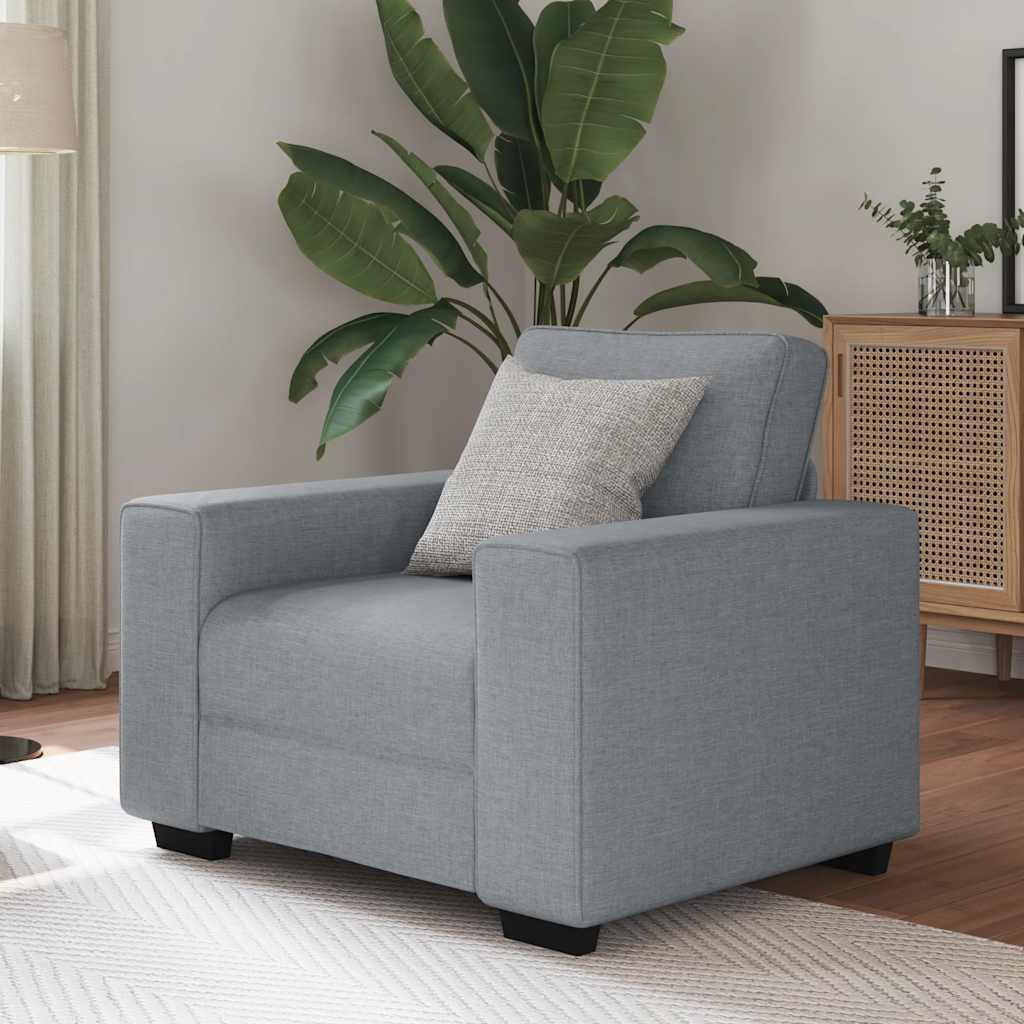 Fauteuil gris clair 60 cm tissu - XIOS