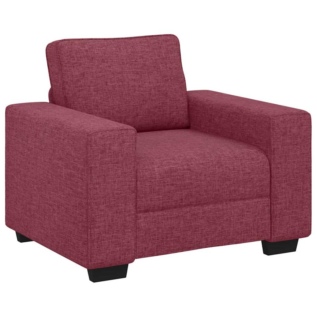 Canapé/Fauteuil rouge vin 100x77x82 cm tissu - XIOS
