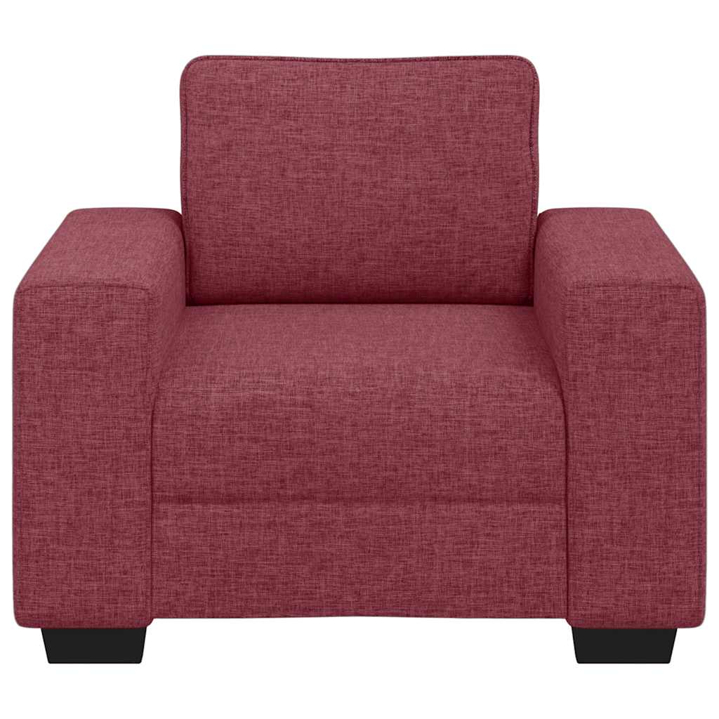 Canapé/Fauteuil rouge vin 100x77x82 cm tissu - XIOS