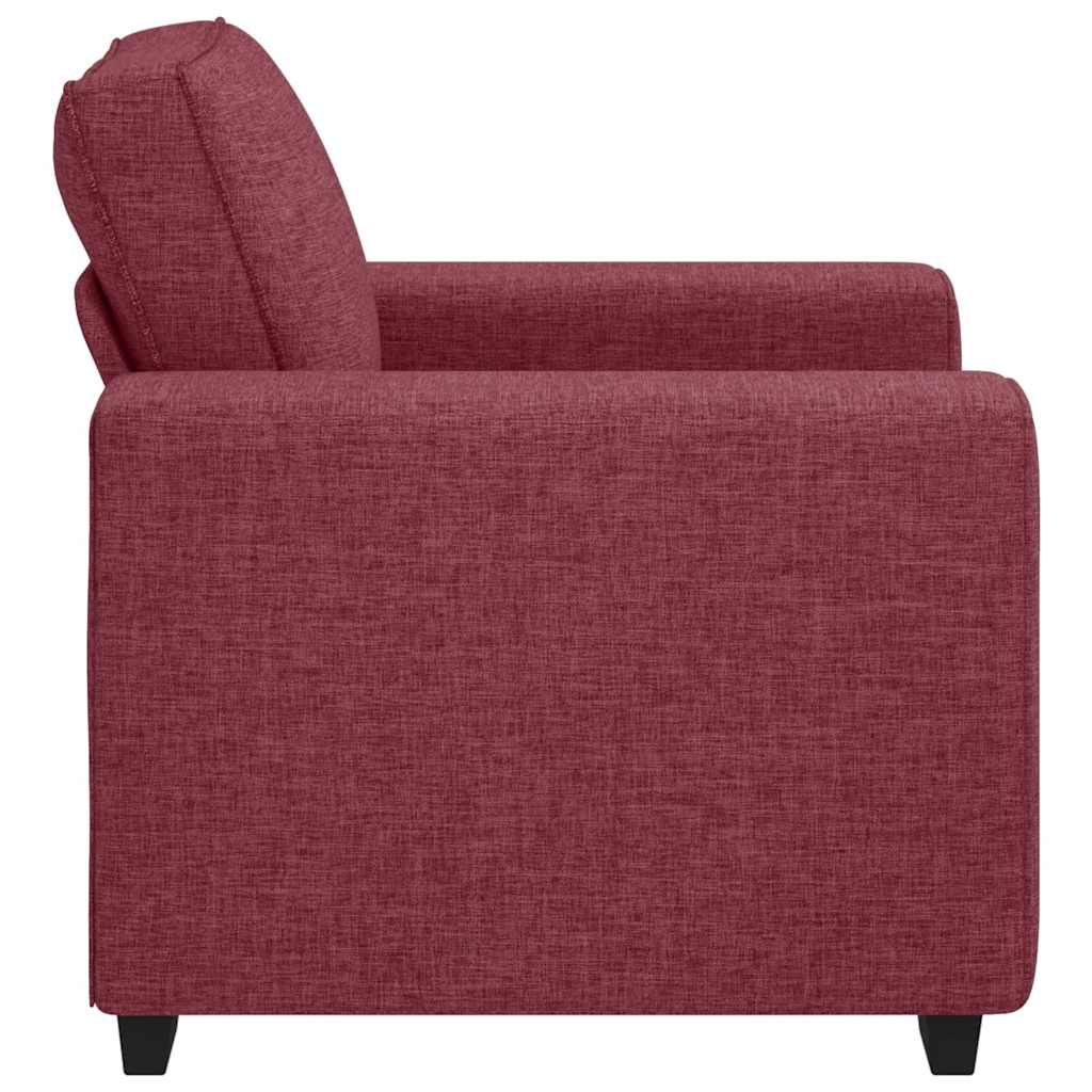 Canapé/Fauteuil rouge vin 100x77x82 cm tissu - XIOS