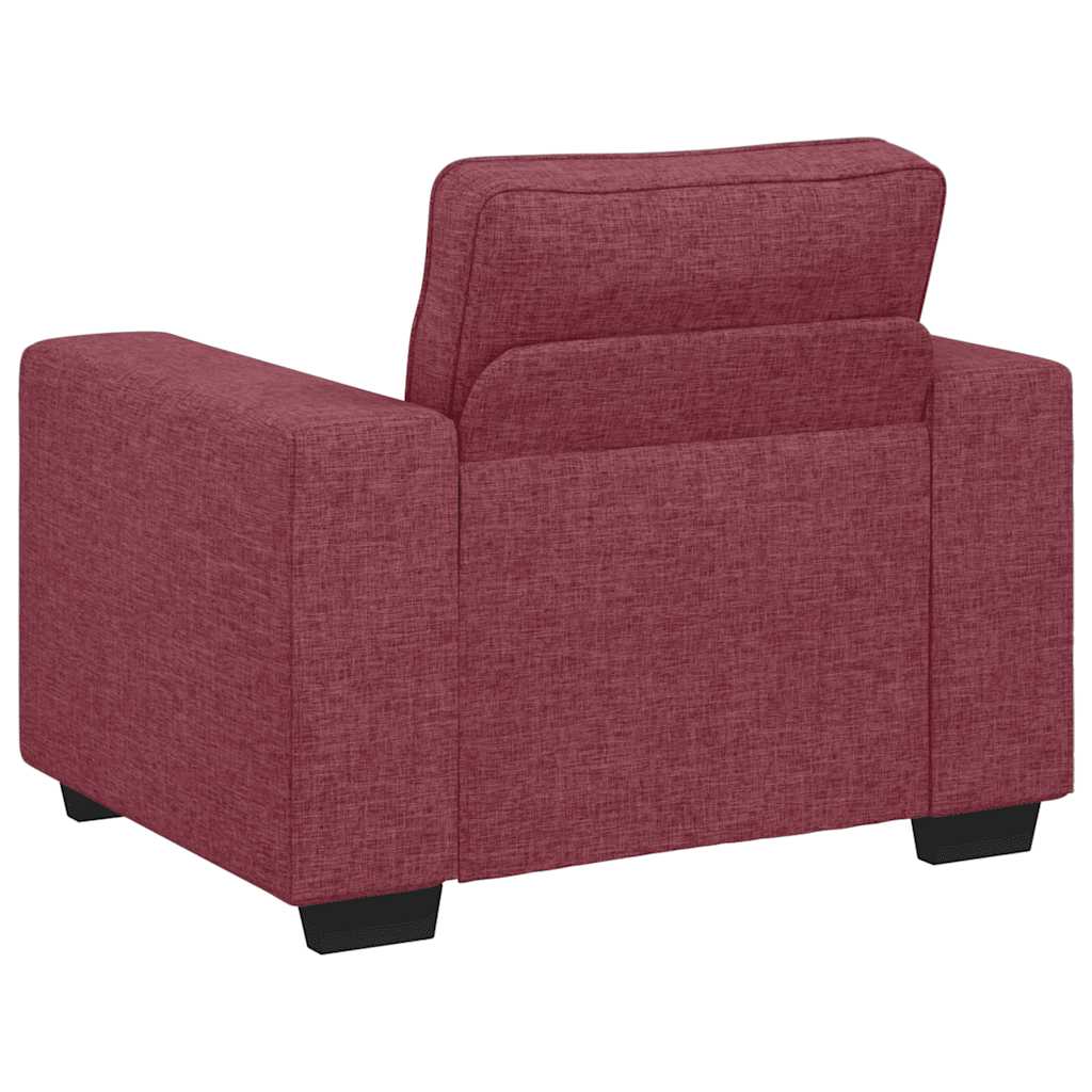 Canapé/Fauteuil rouge vin 100x77x82 cm tissu - XIOS