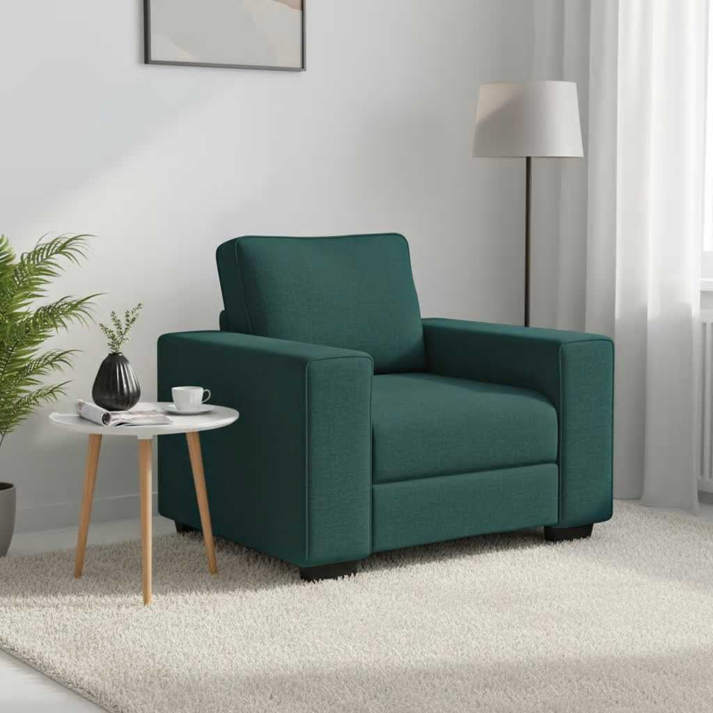 Canapé/Fauteuil vert foncé 100x77x82 cm tissu - XIOS