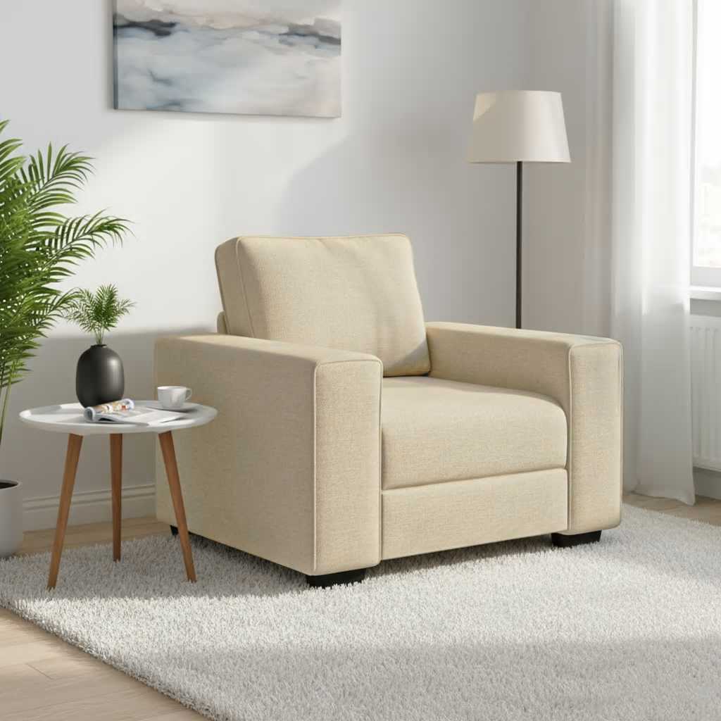Canapé/Fauteuil crème 100x77x82 cm tissu - XIOS