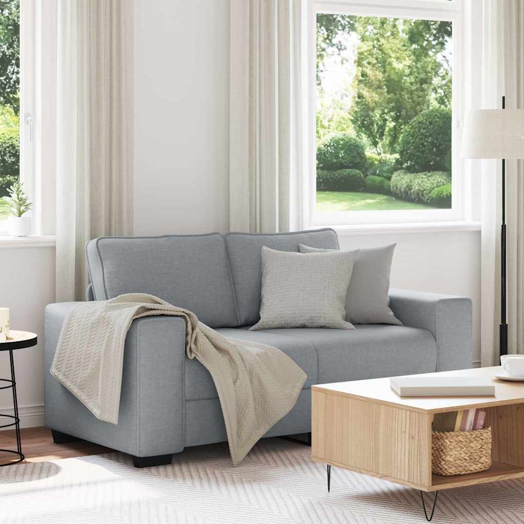 Canapé à 2 places gris clair 120 cm tissu - XIOS