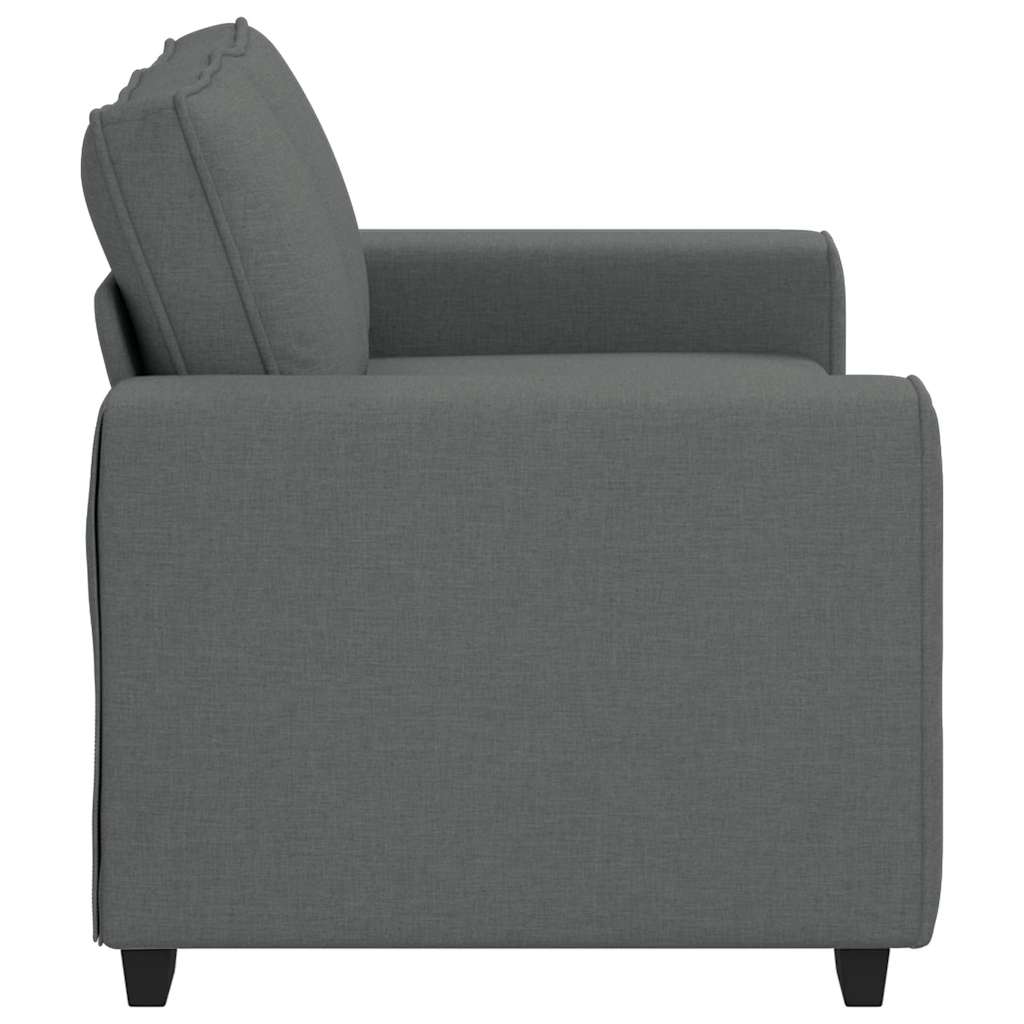 Canapé à 2 places gris foncé 120 cm tissu - XIOS