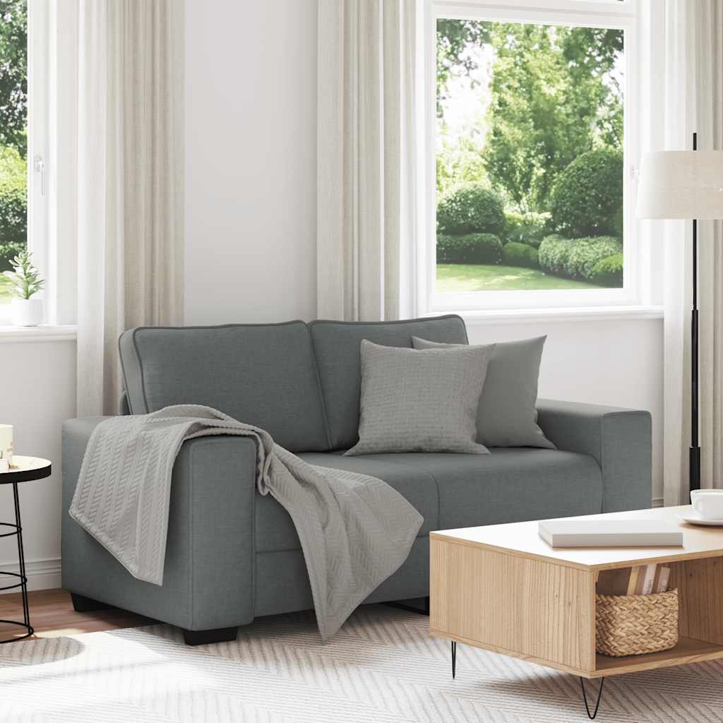 Canapé à 2 places gris foncé 120 cm tissu - XIOS