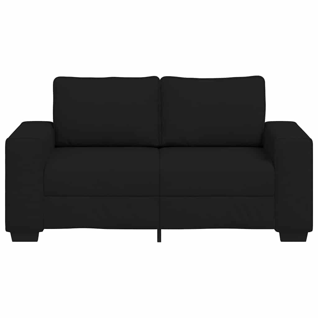 Canapé à 2 places noir 120 cm tissu - XIOS