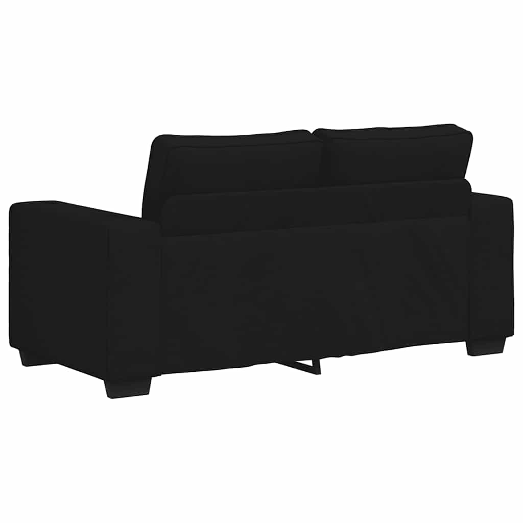 Canapé à 2 places noir 120 cm tissu - XIOS