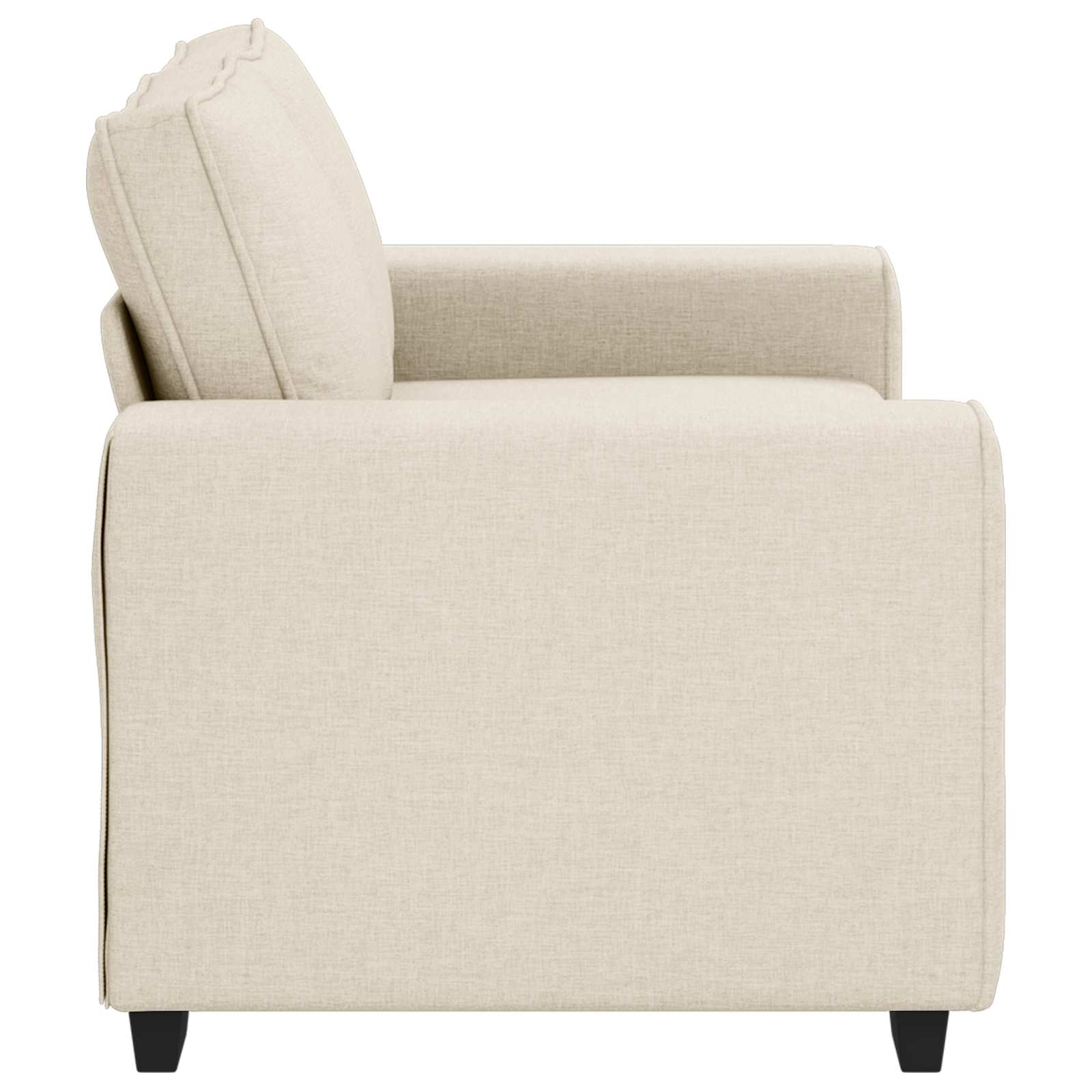Sofa 2 places Beige 160 cm Tissu en lin mélangé