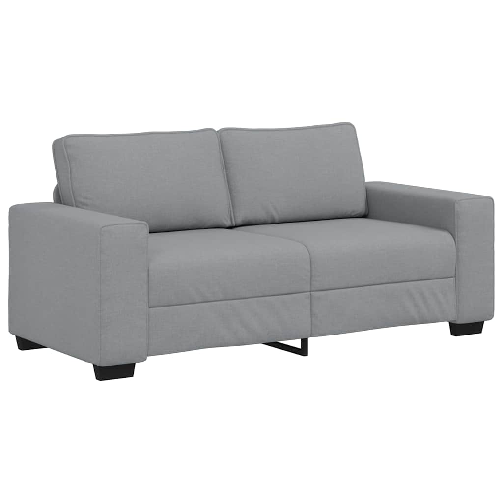 Canapé à 2 places gris clair 140 cm tissu - XIOS