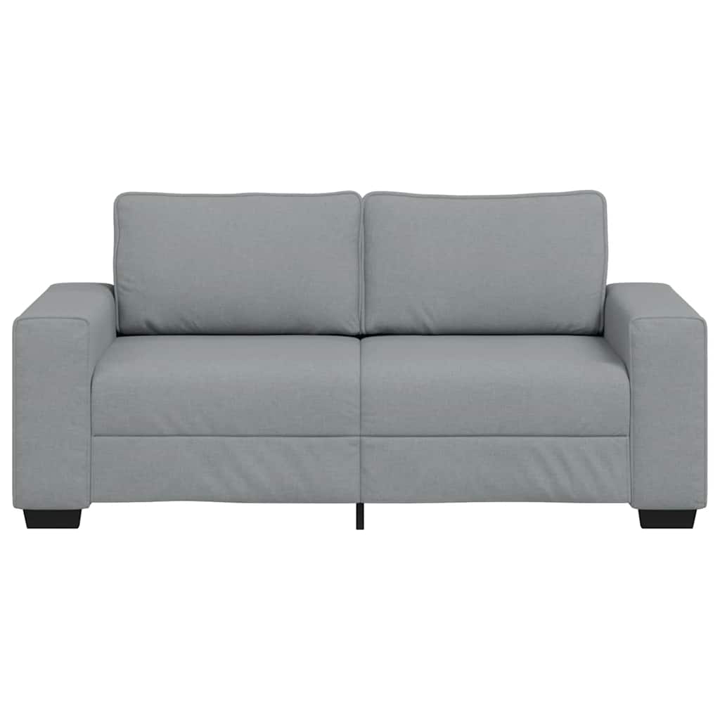 Canapé à 2 places gris clair 140 cm tissu - XIOS