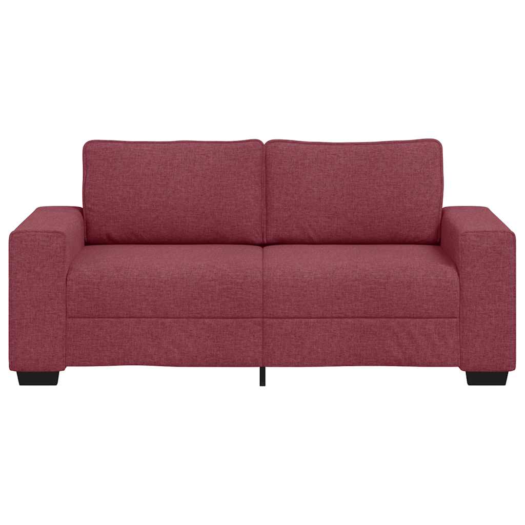Canapé 2 places rouge vin 180x77x82 cm en tissu - XIOS