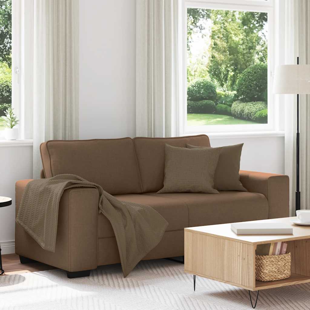 Canapé 2 places marron 180x77x82 cm en tissu - XIOS