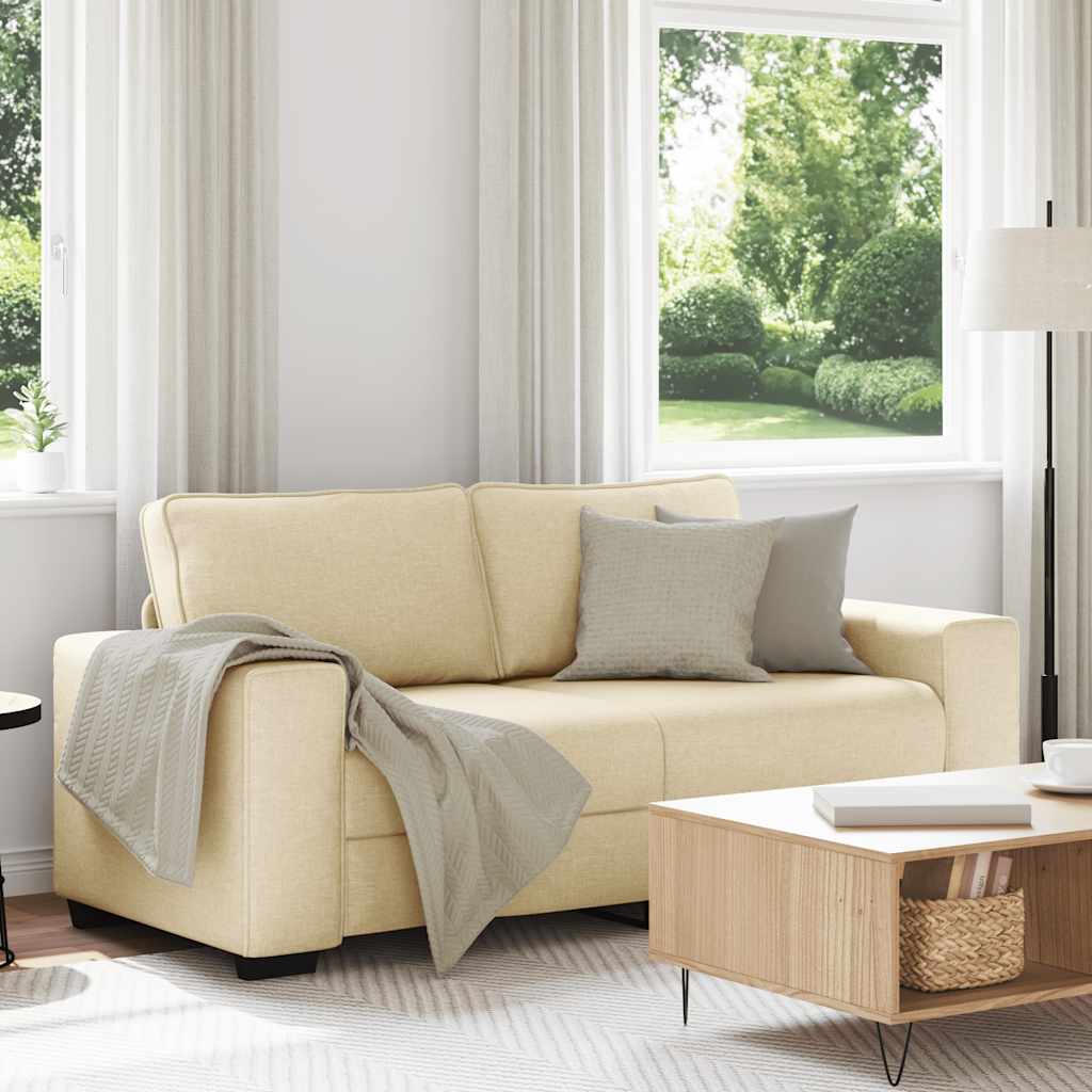 Canapé 2 places crème 180x77x82 cm en tissu - XIOS