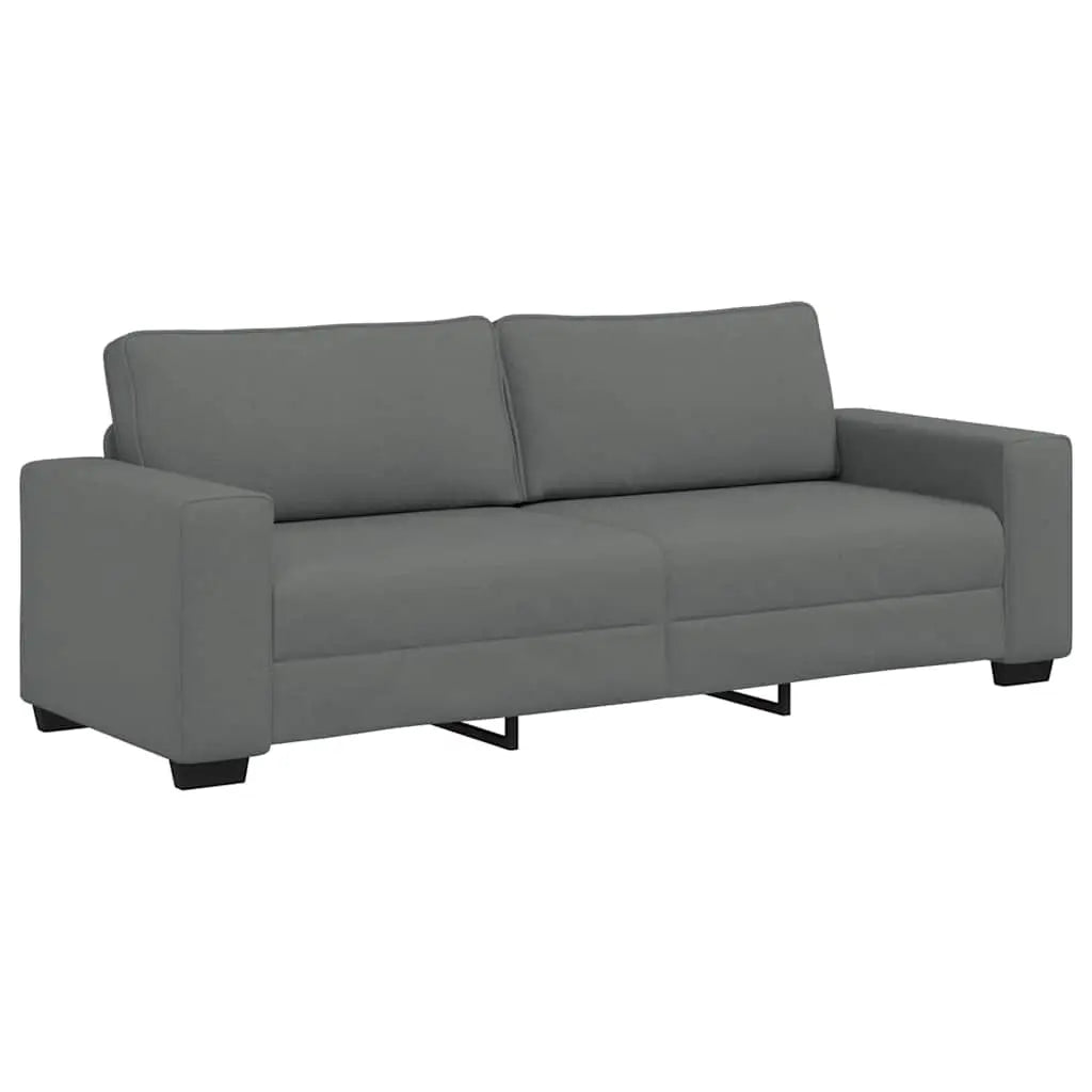 Canapé à 3 places gris foncé 220x77x82 cm tissu - XIOS