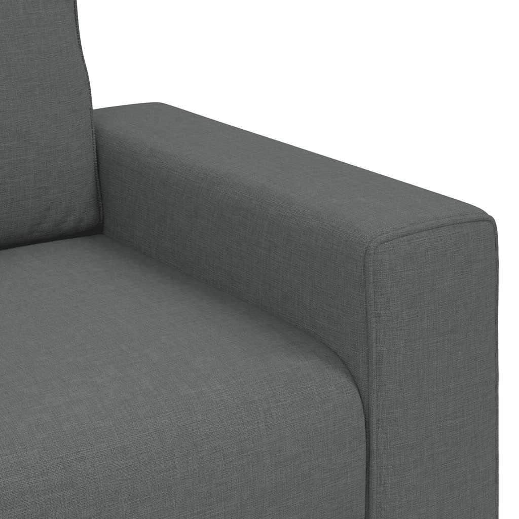 Canapé à 3 places gris foncé 180 cm tissu - XIOS