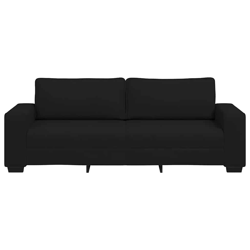 Canapé à 3 places noir 180 cm tissu - XIOS