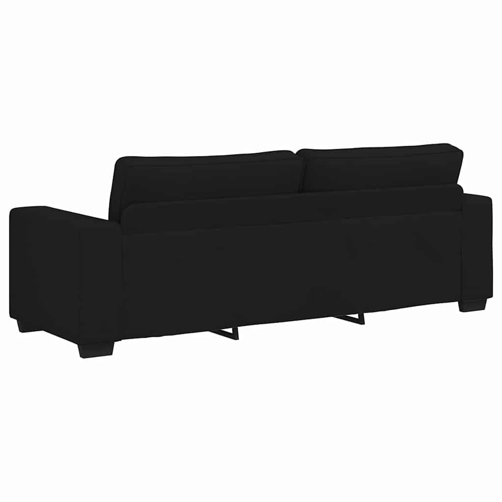 Canapé à 3 places noir 180 cm tissu - XIOS