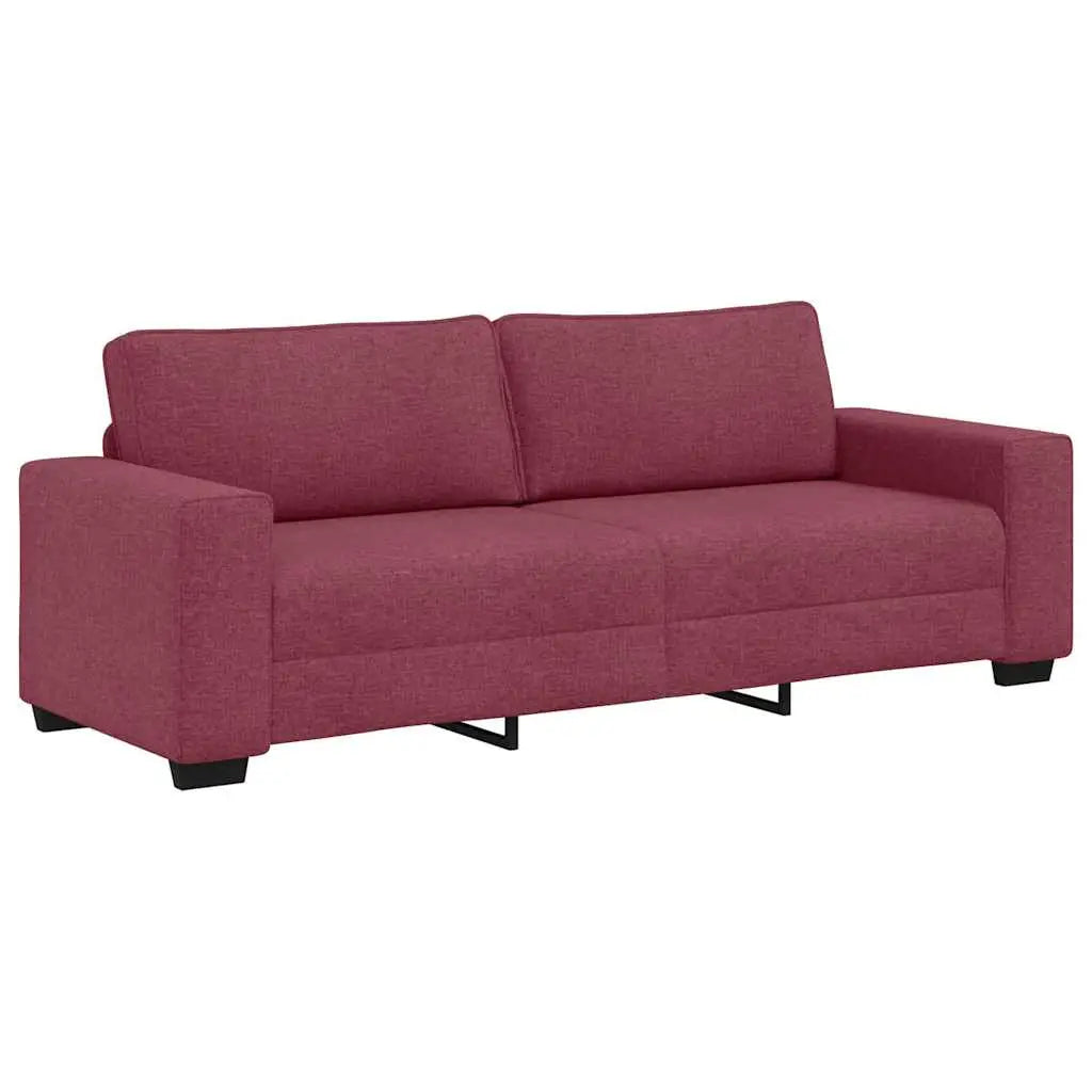 Canapé 3 places rouge vin 220x77x82 cm en tissu - XIOS