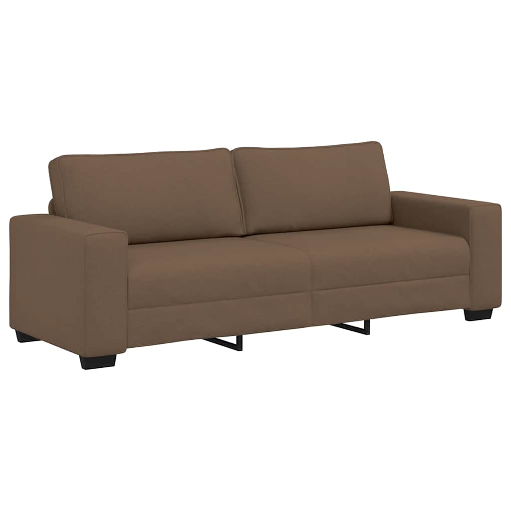 Canapé 3 places marron 220x77x82 cm en tissu