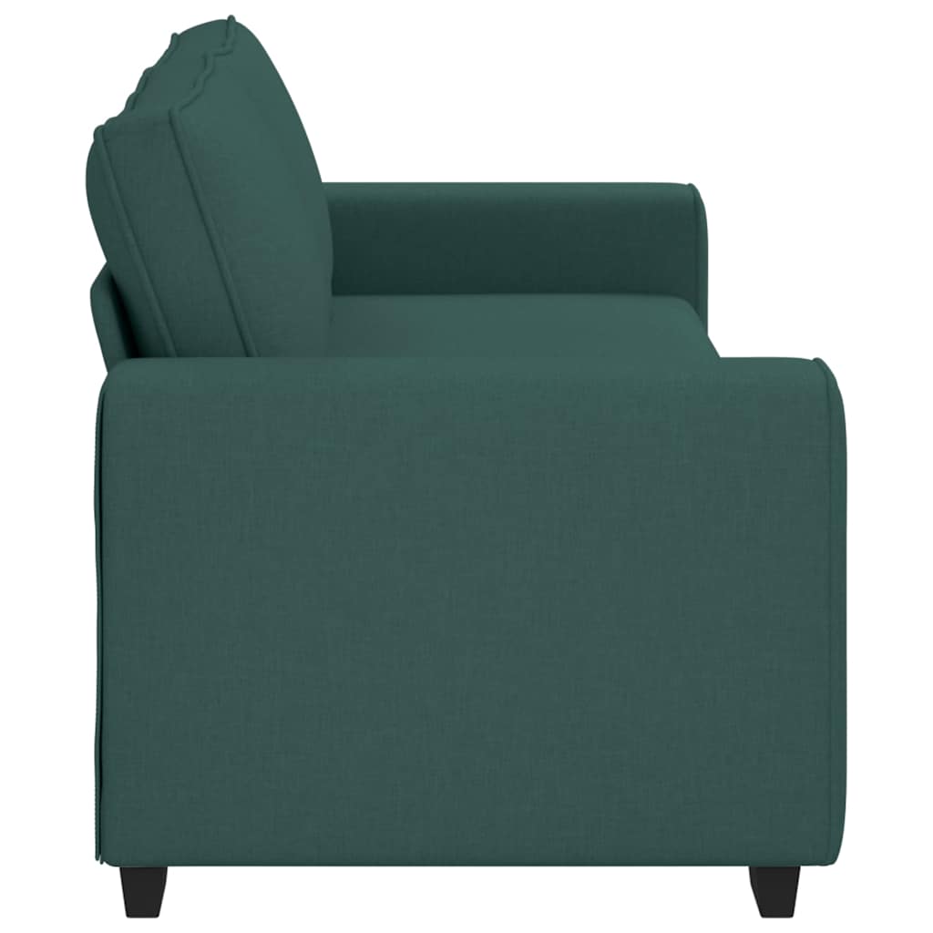 Canapé 3 places vert foncé 220 x 77 x 82 cm en tissu