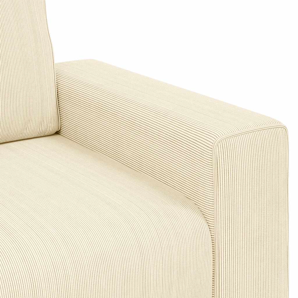 Canapé/Fauteuil crème 100x77x82 cm tissu velours côtelé - XIOS
