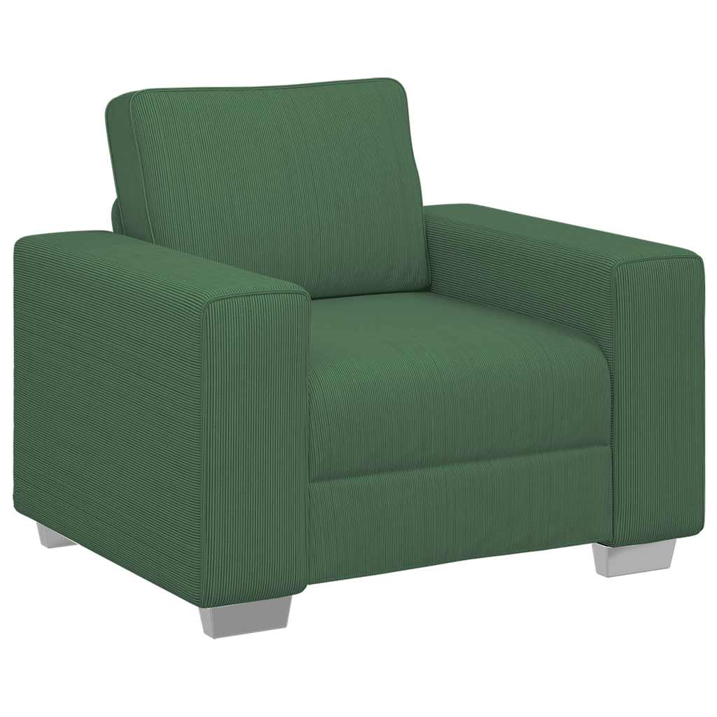 Canapé/Fauteuil vert foncé 100x77x82 cm en tissu velours côtelé - XIOS