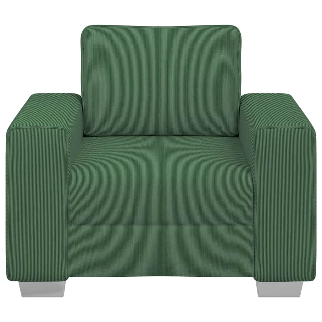 Canapé/Fauteuil vert foncé 100x77x82 cm en tissu velours côtelé - XIOS