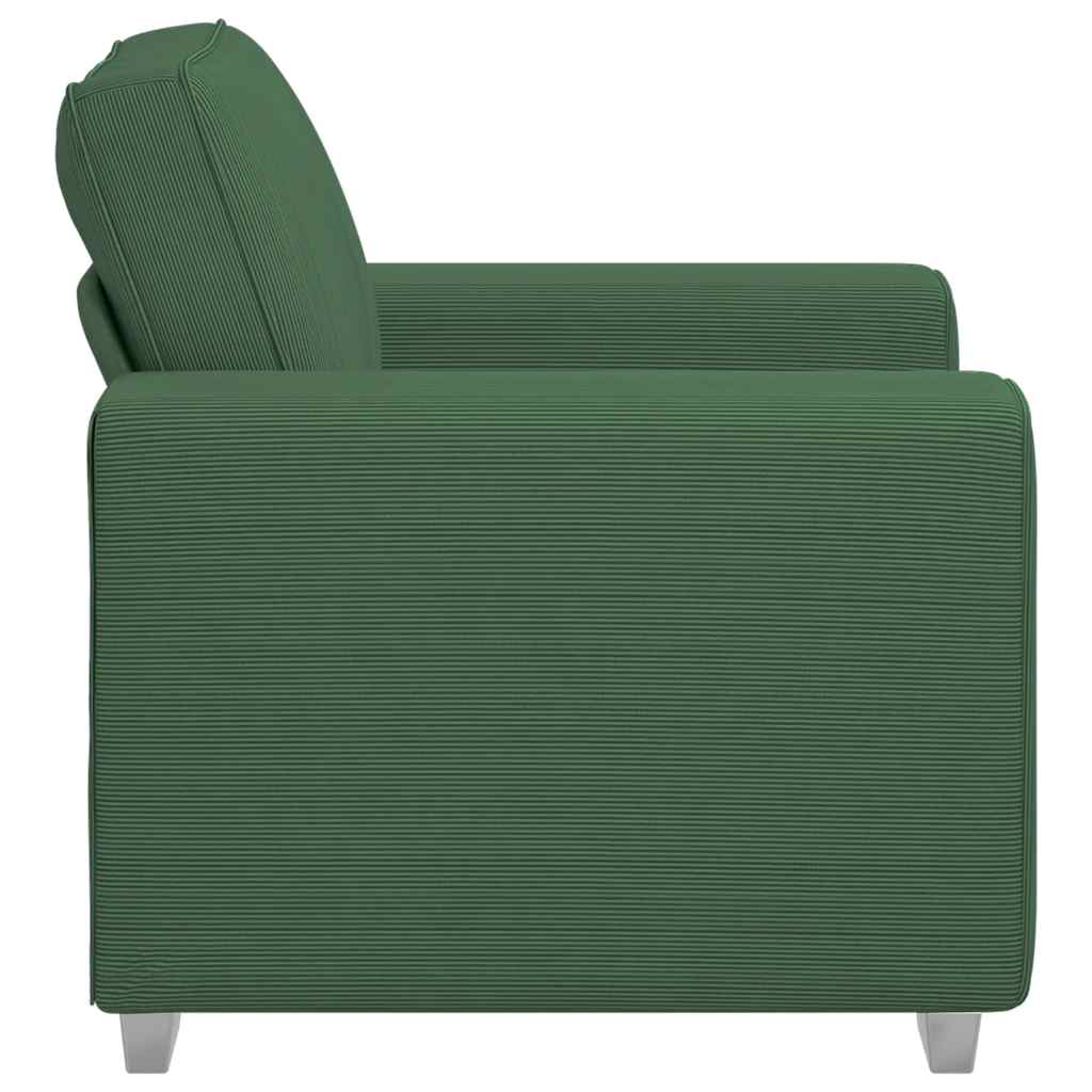 Canapé/Fauteuil vert foncé 100x77x82 cm en tissu velours côtelé - XIOS