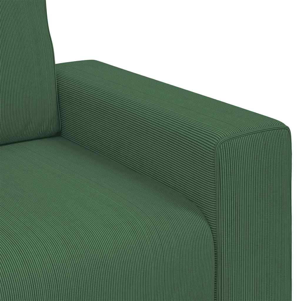 Canapé deux places vert foncé 160 x 77 x 82 cm en tissu velours côtelé - XIOS