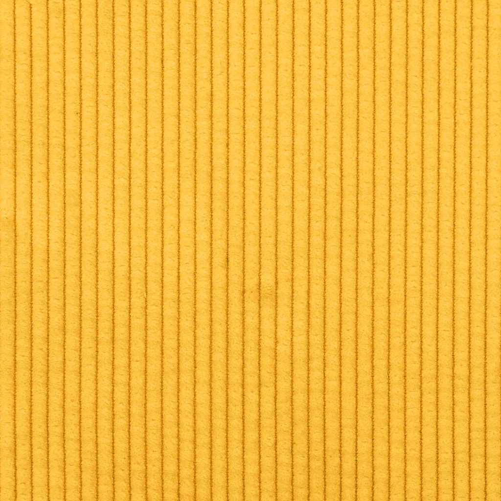Canapé deux places jaune clair 160 x 77 x 82 cm en tissu velours côtelé - XIOS