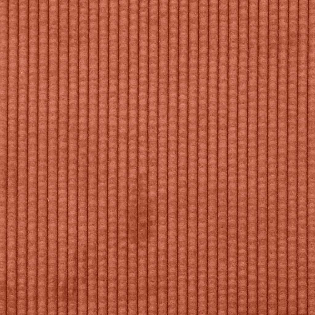 Canapé deux places rouge orangé 180x77x82 cm en tissu velours côtelé - XIOS