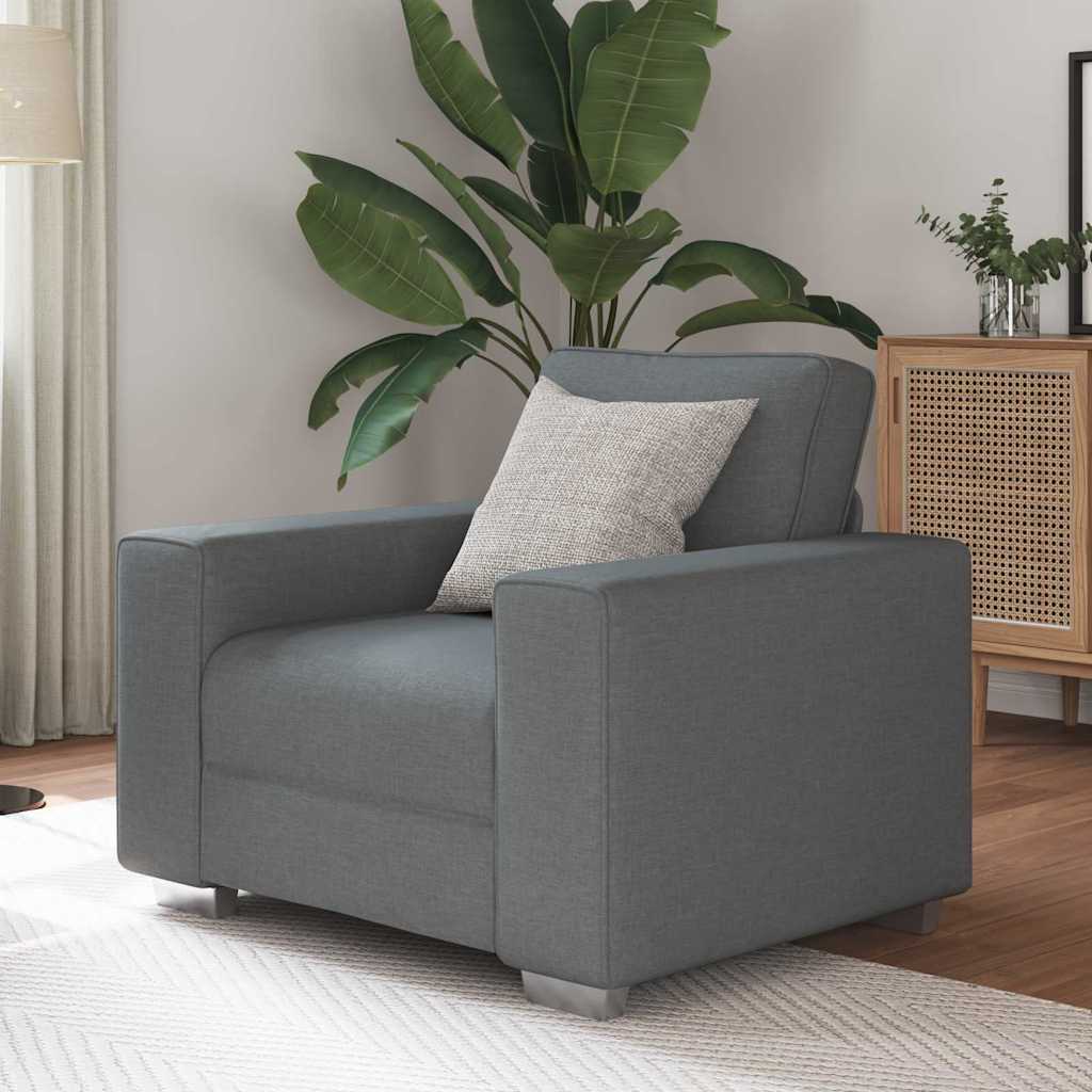 Canapé avec coussin Gris foncé 100 x 77 x 82 cm tissu - XIOS