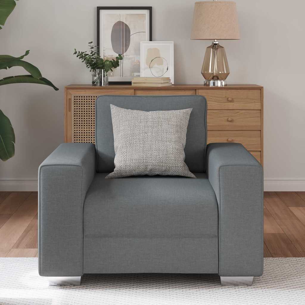 Canapé avec coussin Gris foncé 100 x 77 x 82 cm tissu - XIOS