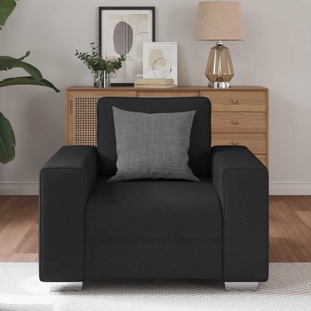 Canapé avec coussin Noir 100 x 77 x 82 cm tissu - XIOS