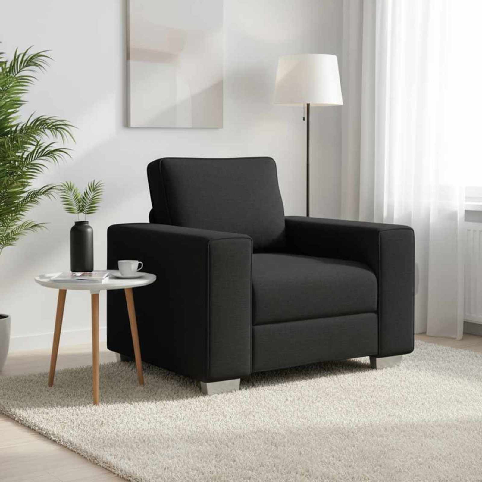 Canapé 59cm Noir tissu - XIOS