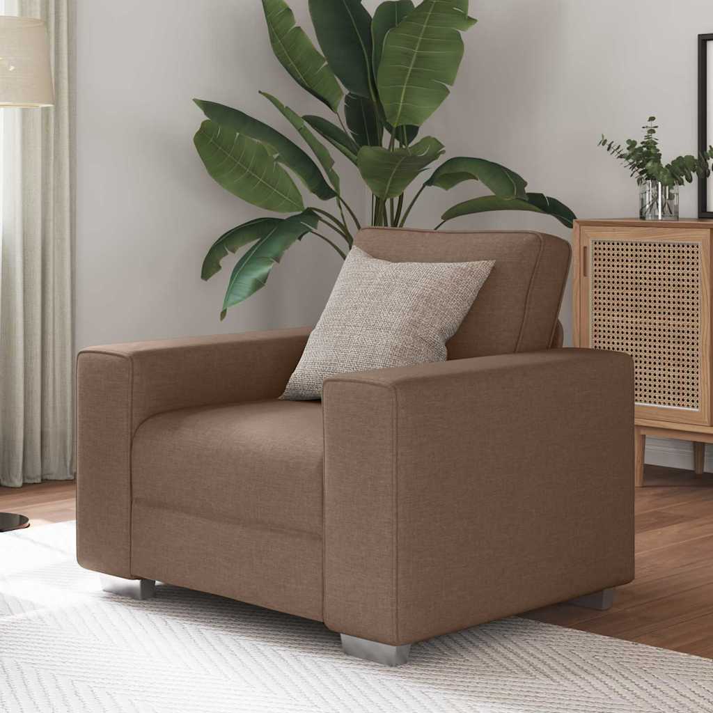Canapé avec coussin Marron 100 x 77 x 82 cm tissu - XIOS