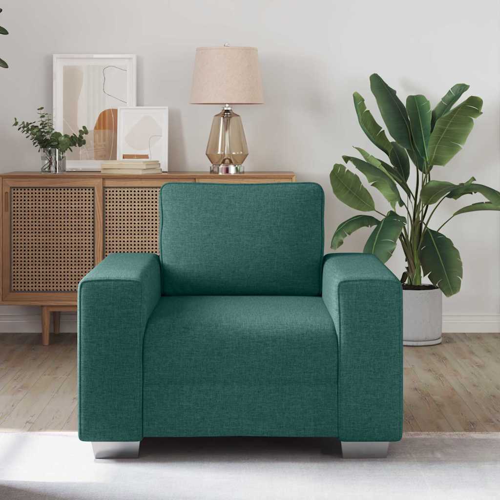 Canapé avec coussin Vert foncé 100 x 77 x 82 cm tissu - XIOS