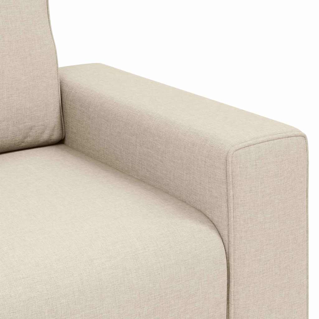 Canapé avec coussin avec oreiller Beige 100 x 77 x 82 cm Lin - XIOS