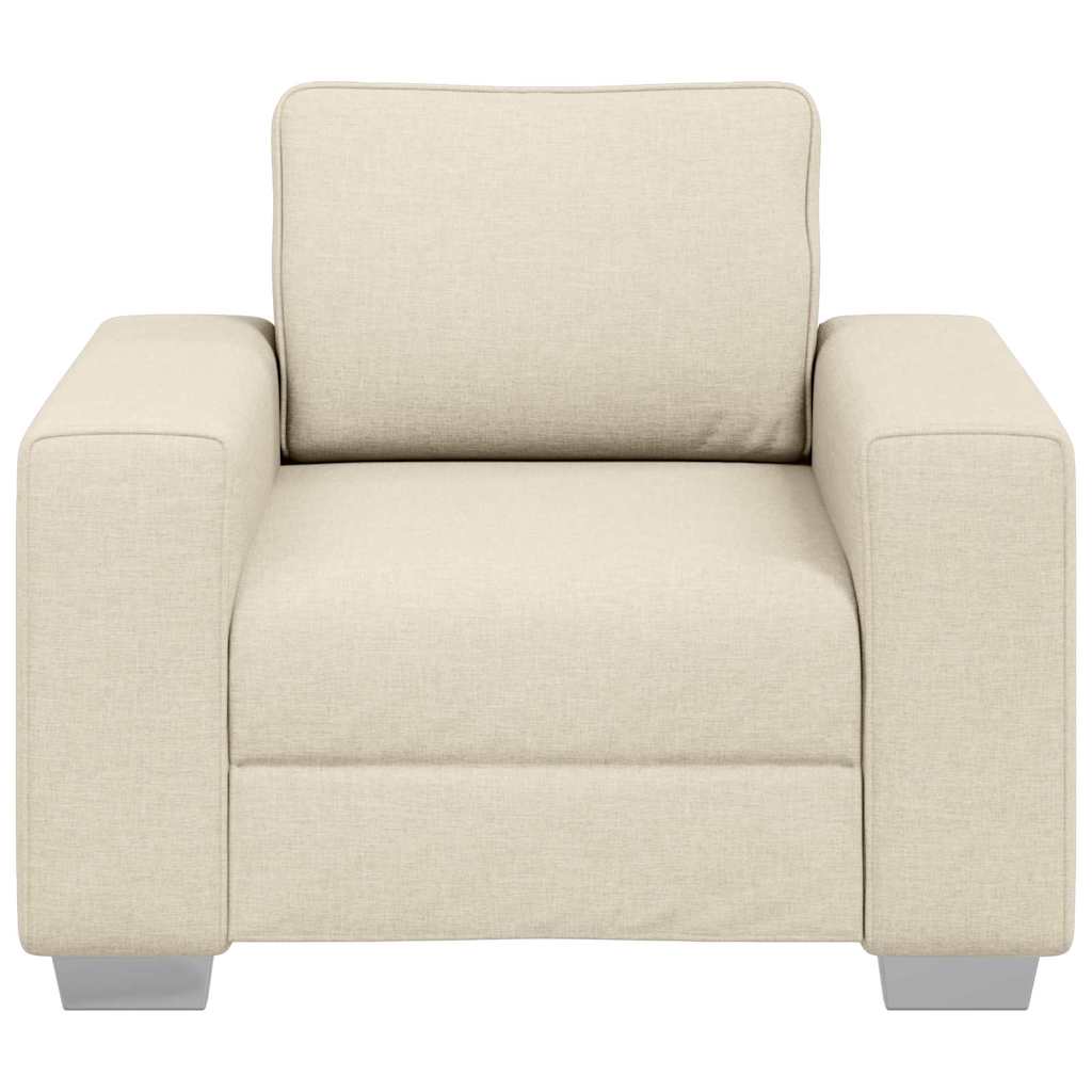 Canapé avec coussin avec oreiller Beige 100 x 77 x 82 cm Lin - XIOS