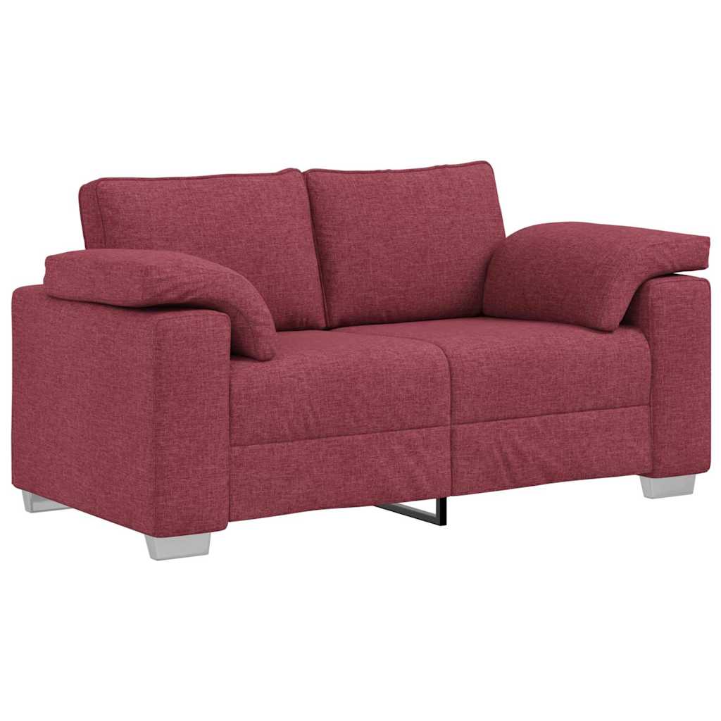 Canapé avec coussin Rouge bordeaux 160 x 77 x 82 cm tissu - XIOS