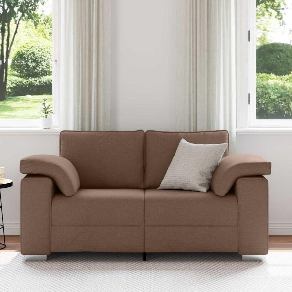 Canapé avec coussin Marron 160 x 77 x 82 cm tissu - XIOS