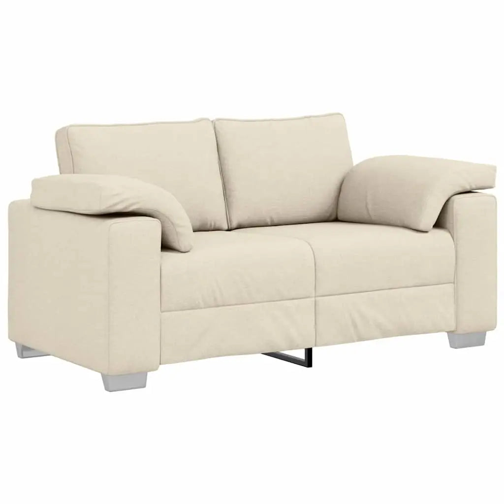 Sofa 2 places Beige 160 cm Tissu en lin mélangé - XIOS