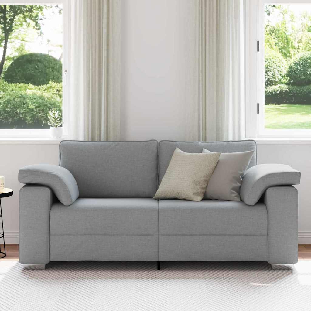 Canapé deux places Gris clair 180 cm tissu