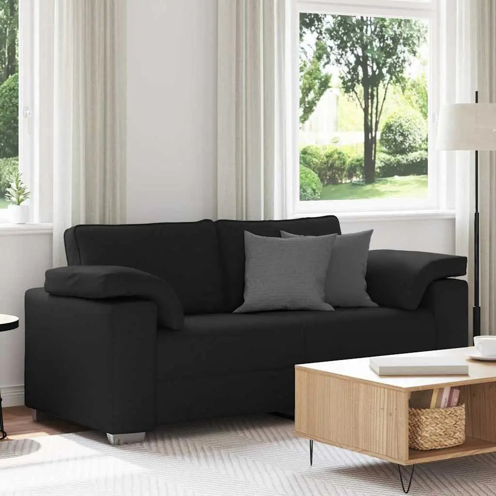 Canapé deux places Noir 180 cm tissu - XIOS